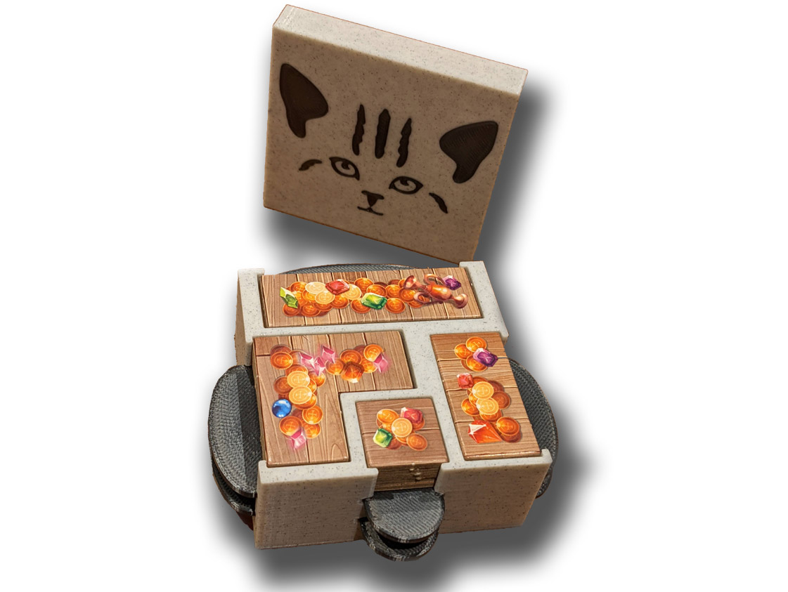 The Isle of Cats Board Game Treasure Dispenser and Storage Box