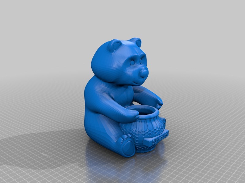 Bear Pot With Name Plate