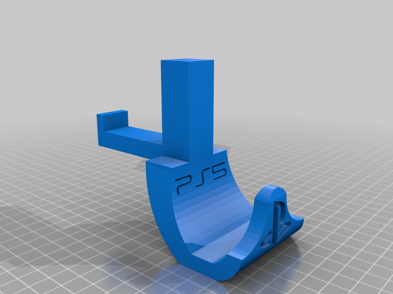 Miniatura 4 do modelo 3D PS5 controller/headset under desk mount