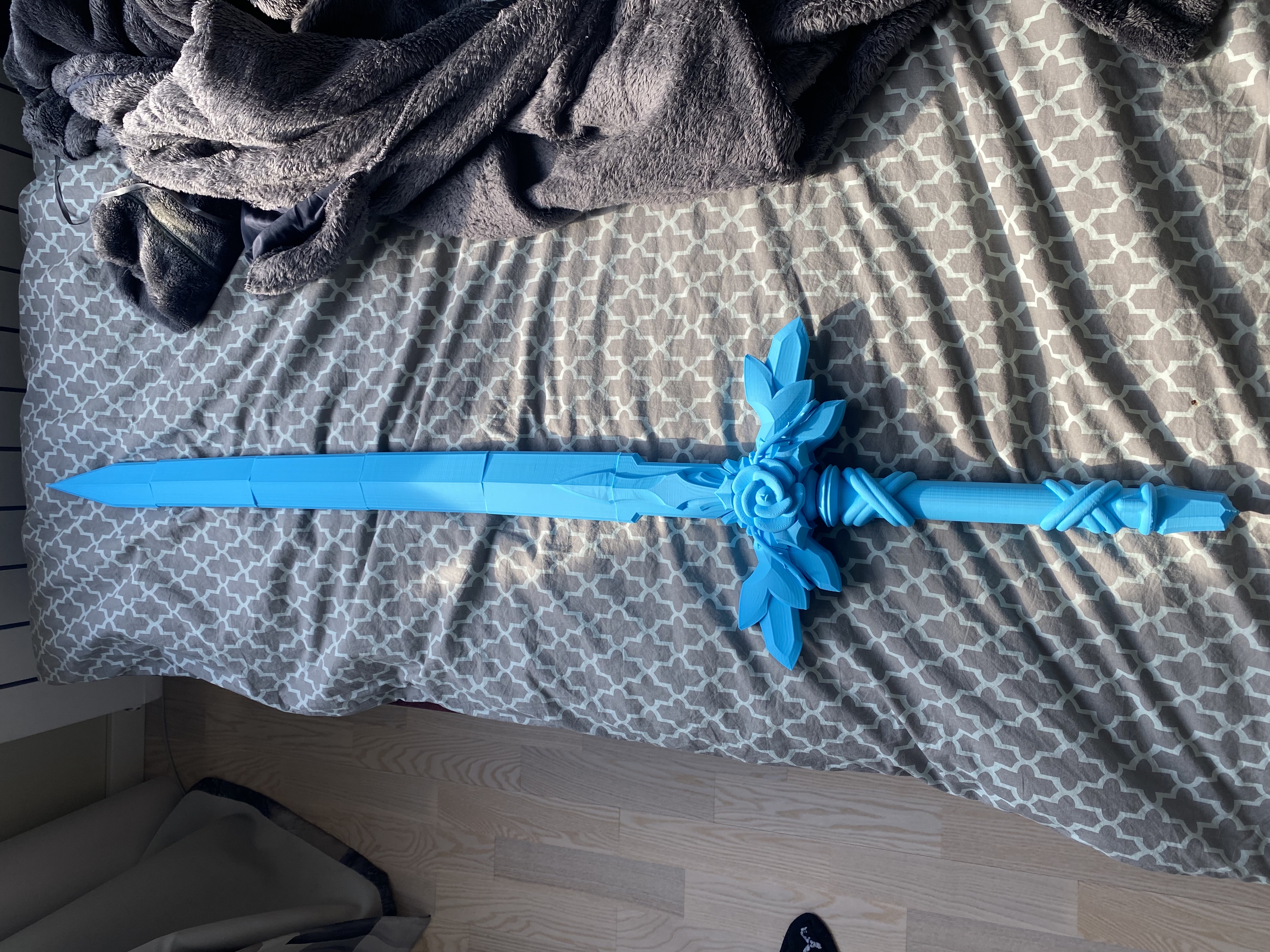 Eugeo's Blue Rose Sword 1:1 from anime "Sword Art Online: Alicization" with Scabbard