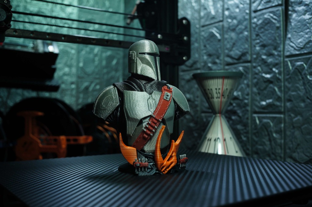 Mandalorian Bust Multicolor for MMU ERCF Palette 3D model thumbnail