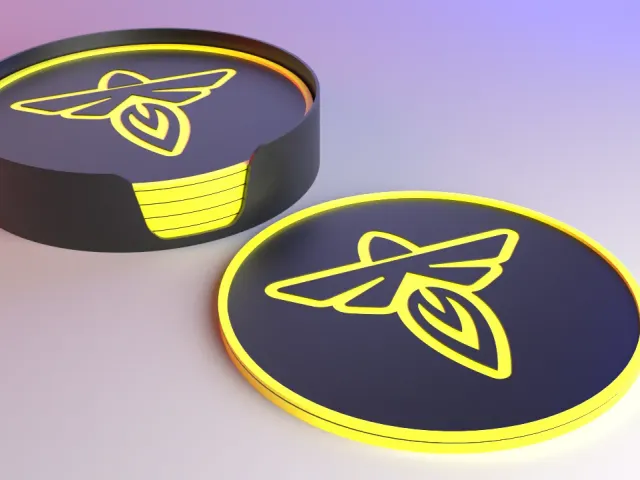 Firefly Coaster Set - Contoured Logo