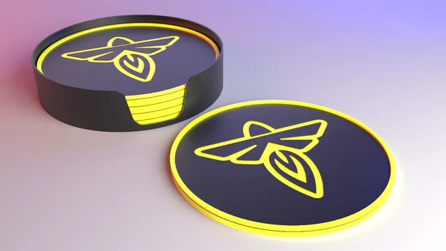 Firefly Coaster Set - Contoured Logo