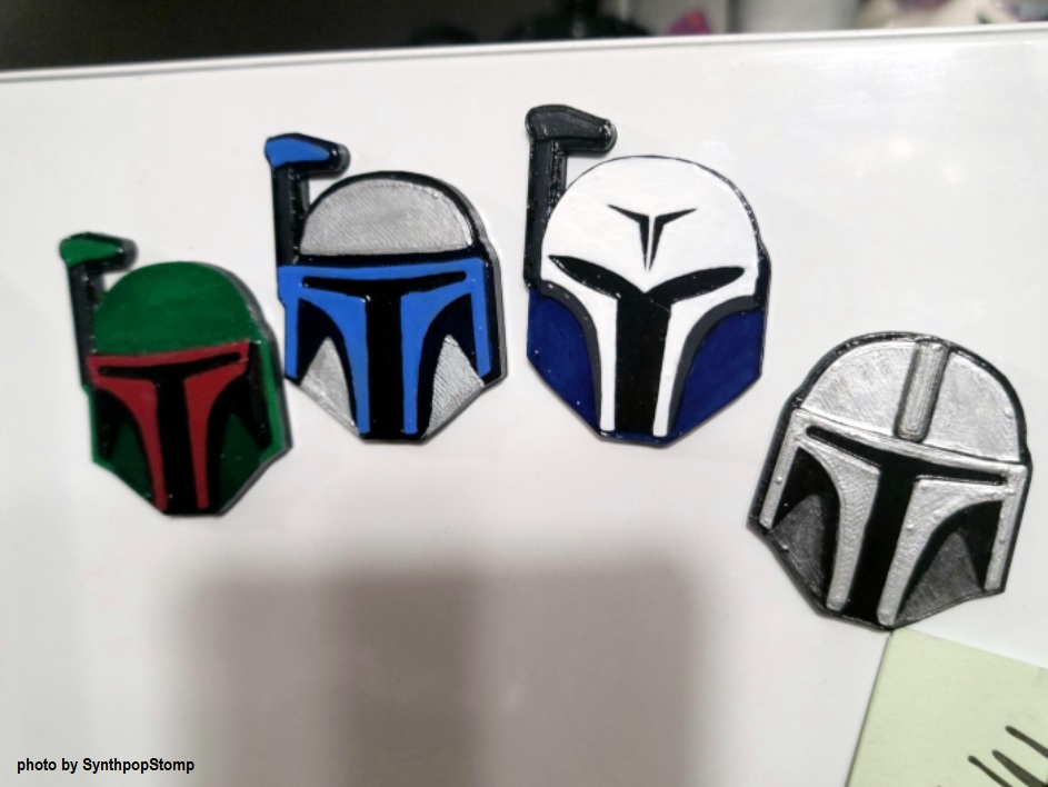 Mandalorian Helmet Magnets