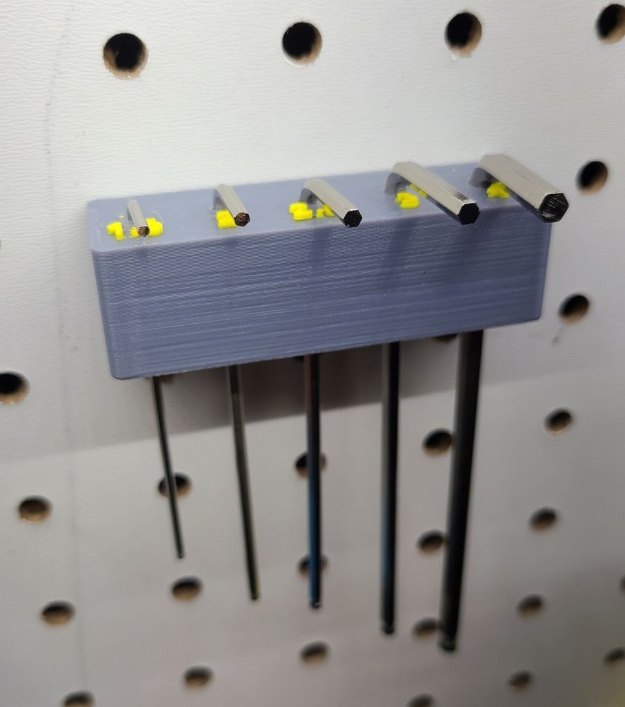 Pegboard Allen (Hex) Key Mount