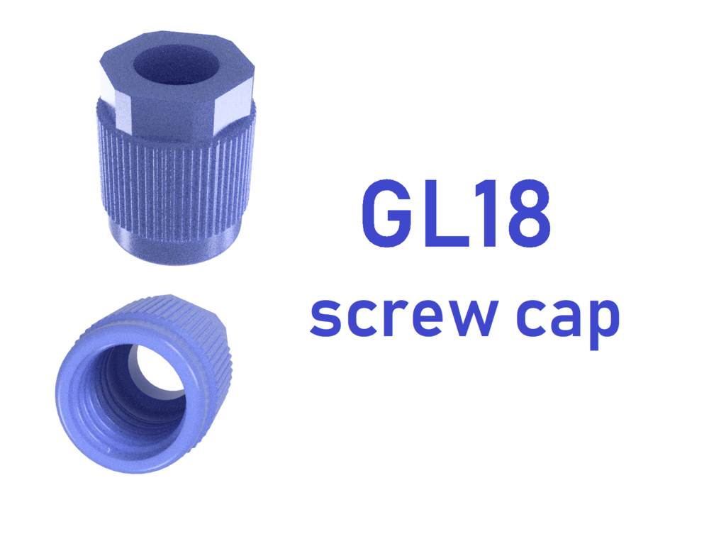 Glass screw cap - laboratory GL18