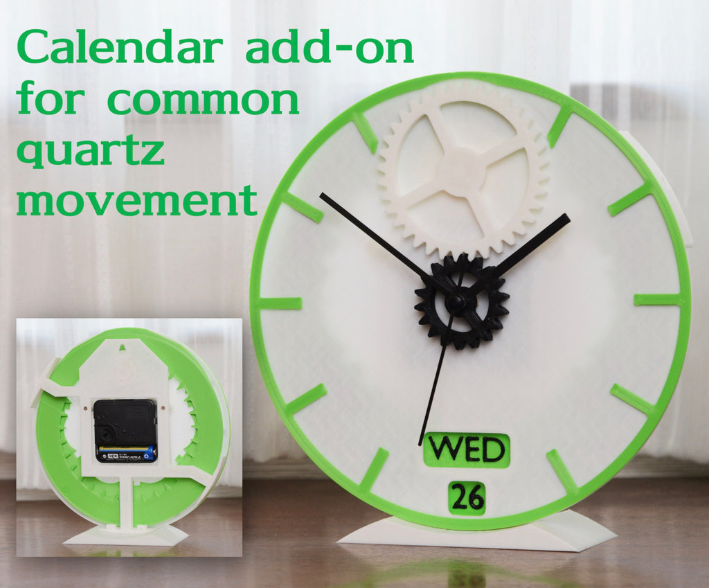 Calendar Add-on for Common Quartz Movement