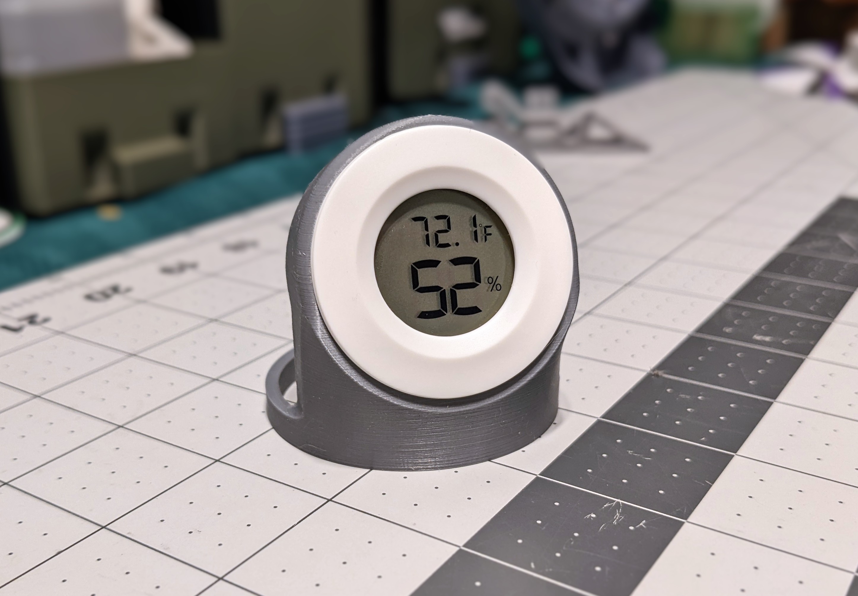 Hygrometer Thermometer Stand - Simple Round