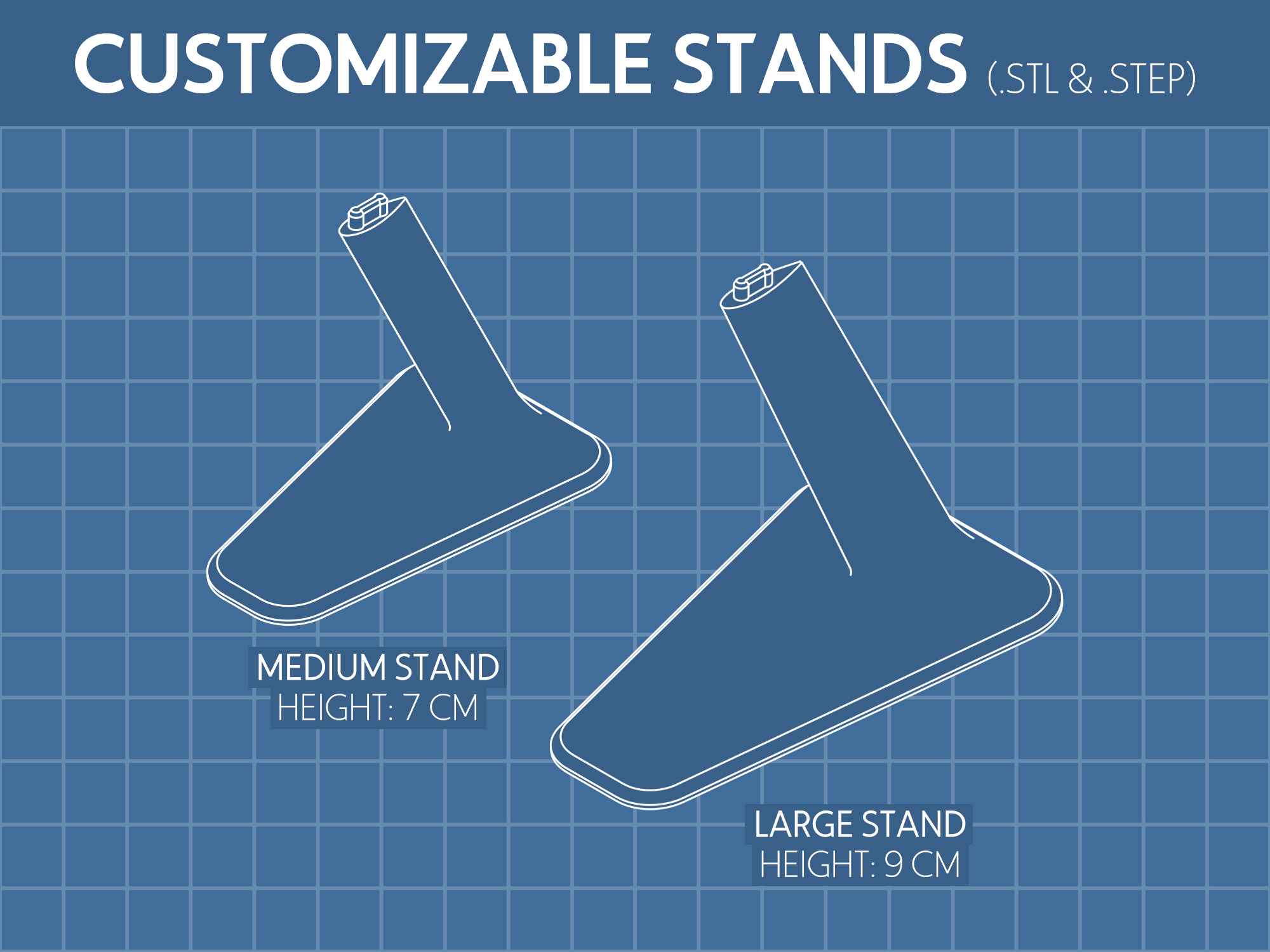 Customizable stands for Clerx airplane models