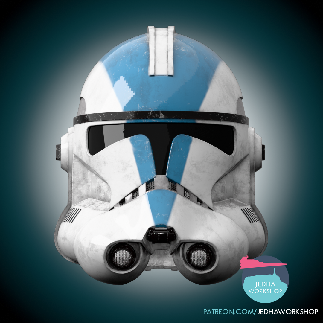 Clone Trooper Phase II Live Action Helmet 3D Print Files (Obi Wan Kenobi)