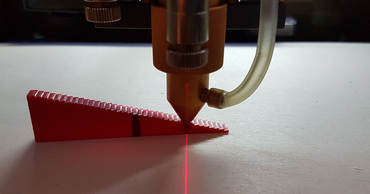 Lasercutter Focus Head Distance Wedge 119mm 0,5mm Step by EinfachUli Download free STL model