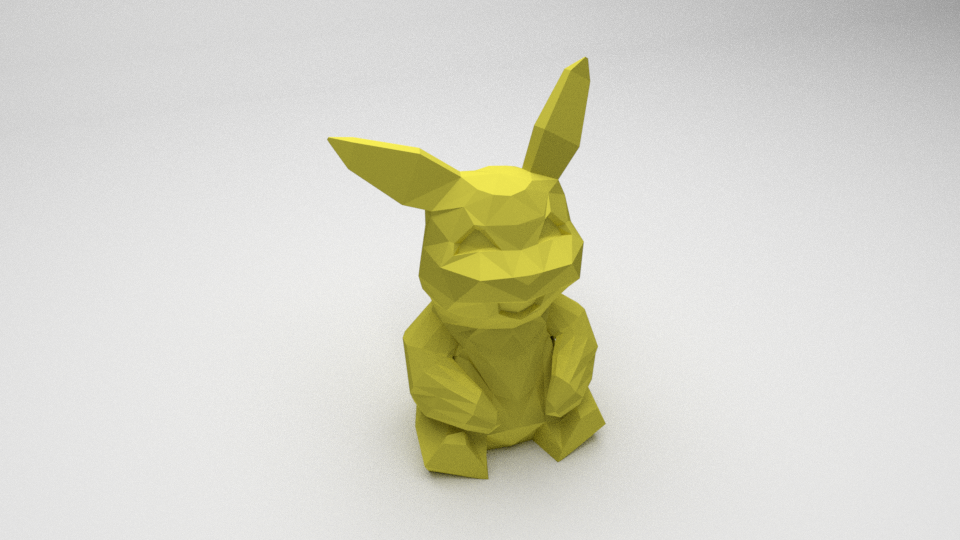 Low-poly Pikachu
