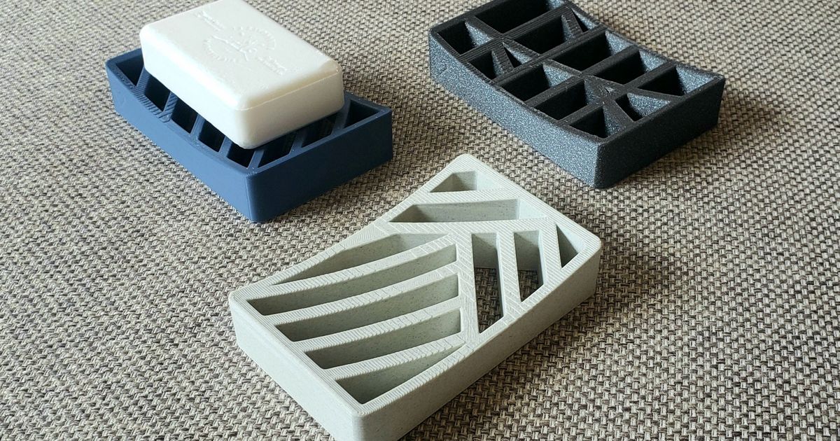 3 soap dishes by chavant_fou_3d Download free STL model