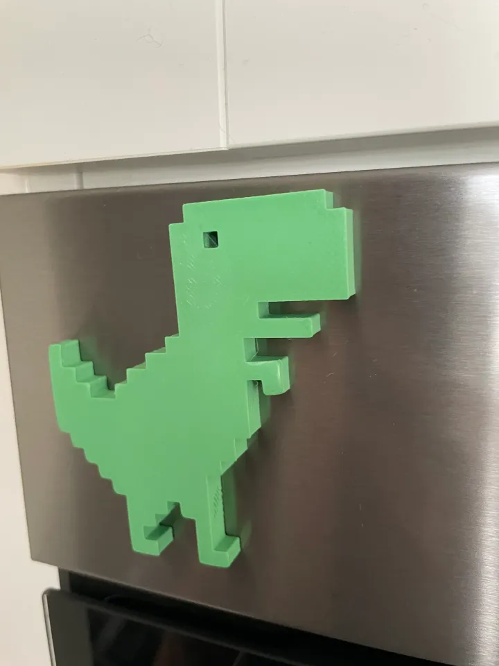 Chrome Dino – Offline T-Rex - Chrome Dinosaur - Magnet