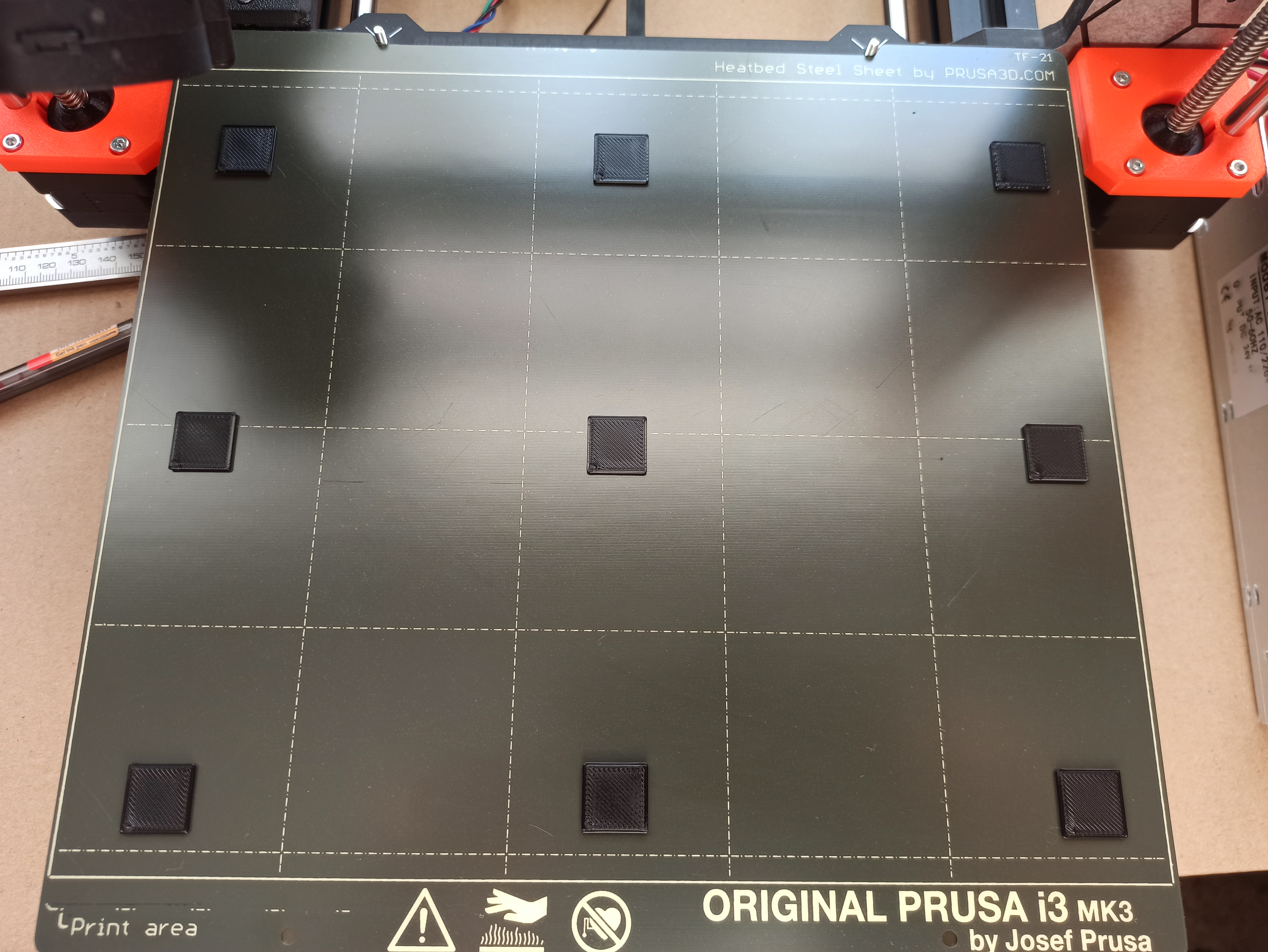 Prusa i3 Heating table level test