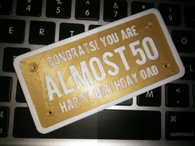 Dad's Almost-Fiftieth Birthday Keychain