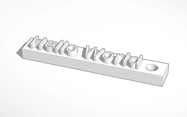 Hello World Keychain