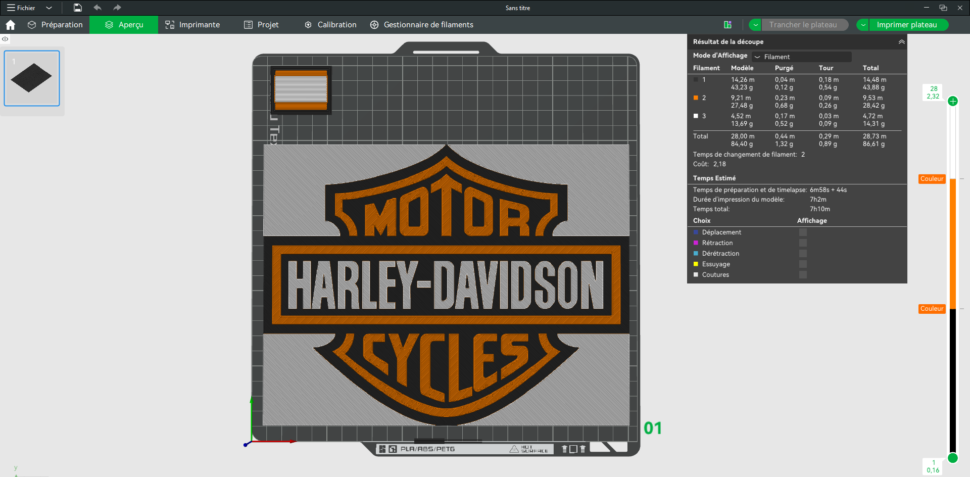 Miniatura 2 do modelo 3D Harley-Davidson Logo