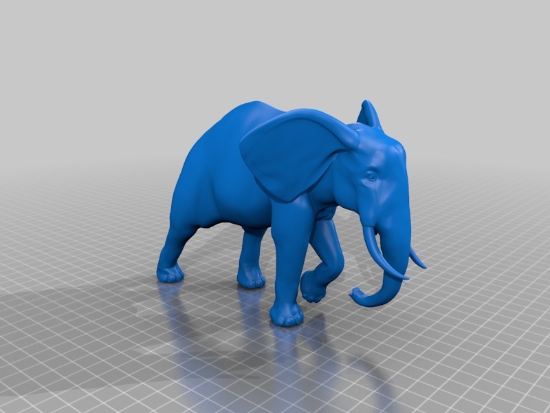 Lunging Elephant by Dudekahedron | Download free STL model | Printables.com