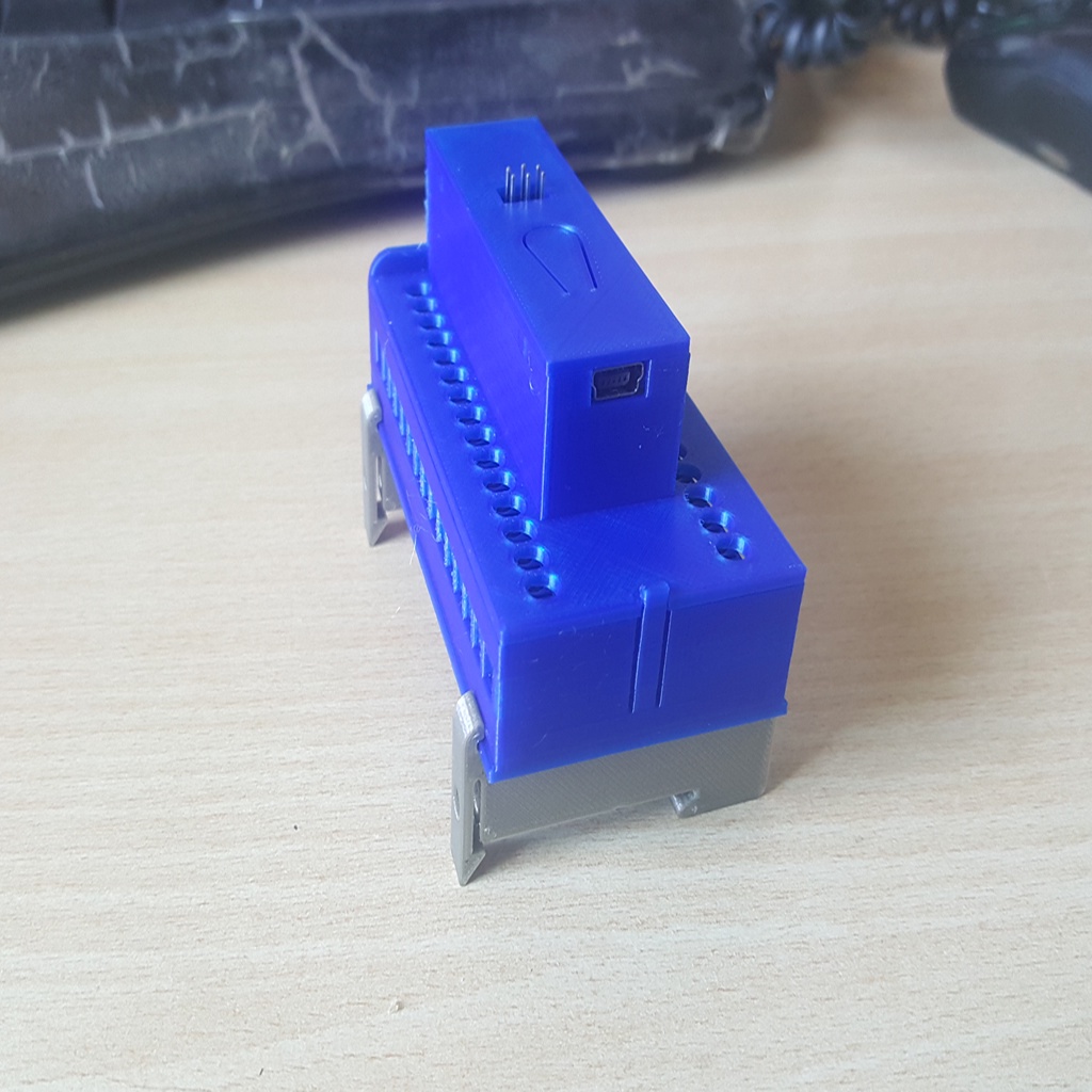 DIN mountable case for Arduino NANO with Ethernet shield and terminal ...