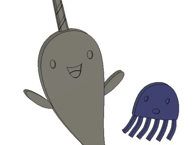 Narwhal & Jellyfish magnet