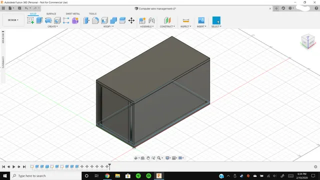 Computer wire management box