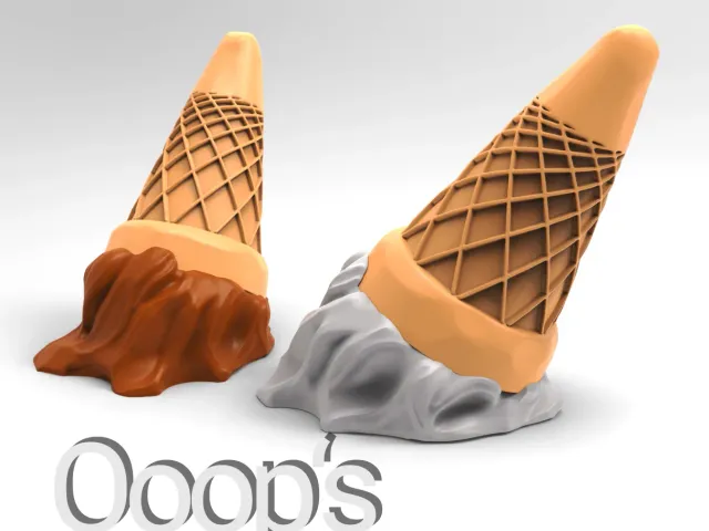 Oops -ICE cream -Fridge Magnet