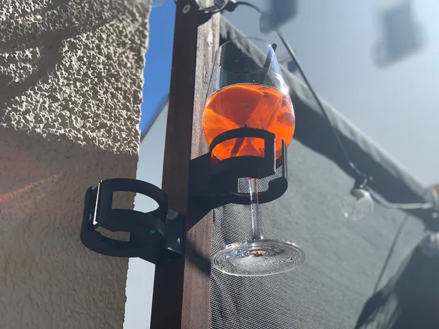 wine glass and beer bottle holder