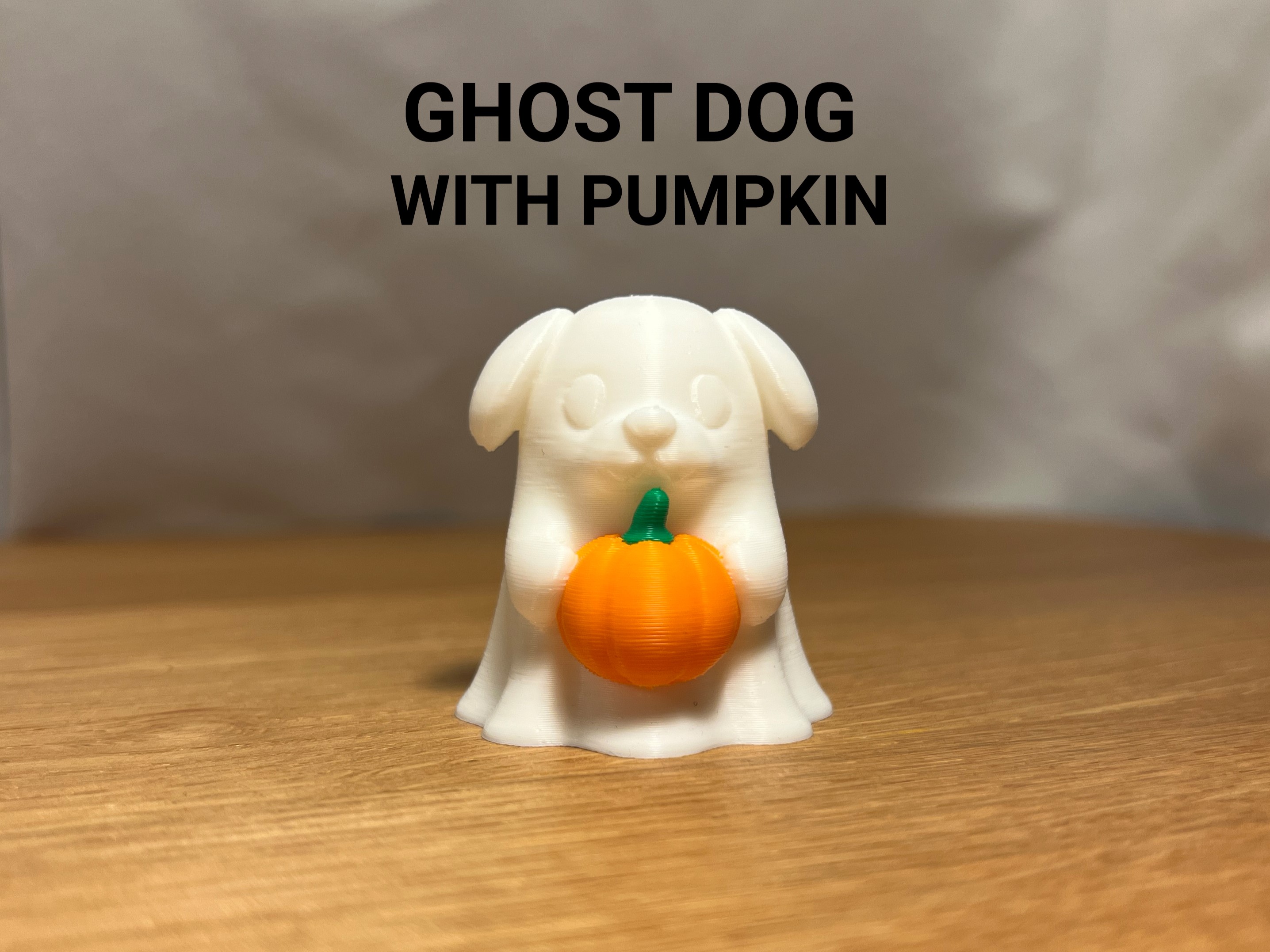 Ghost Dog with Pumpkin