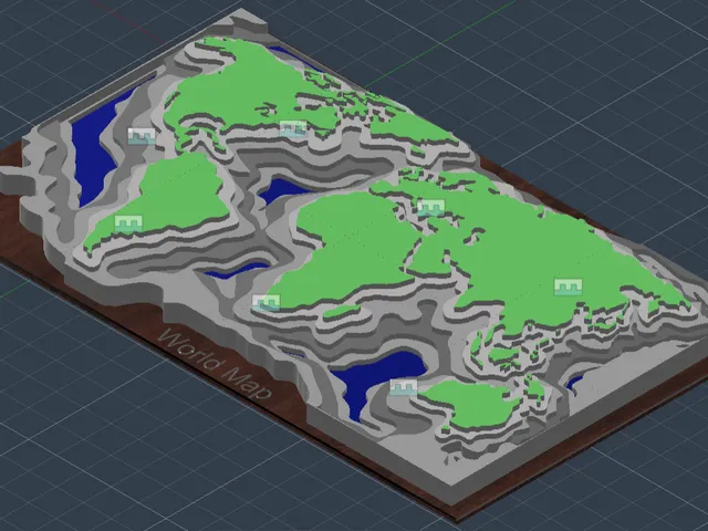 Topographic Map of the World