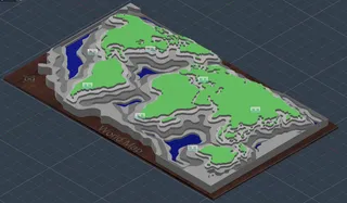 Topographic Map of the World