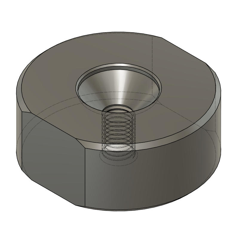 Thread test print for M3x0.5 for 8mm lenght Flat Head Screw