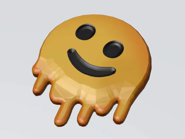 Melting Face Emoji Refridgerator Magnet