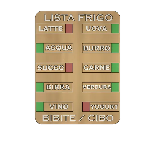 LISTA FRIGO MAGNETICA