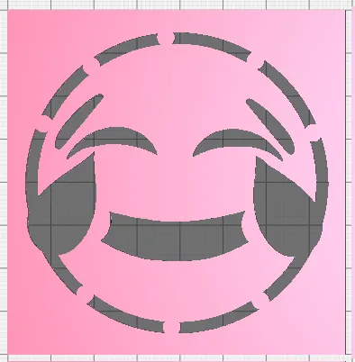 ROFL emoji stencil