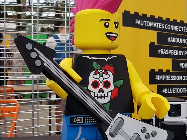 Electric guitar for Ponko giant Lego inspired