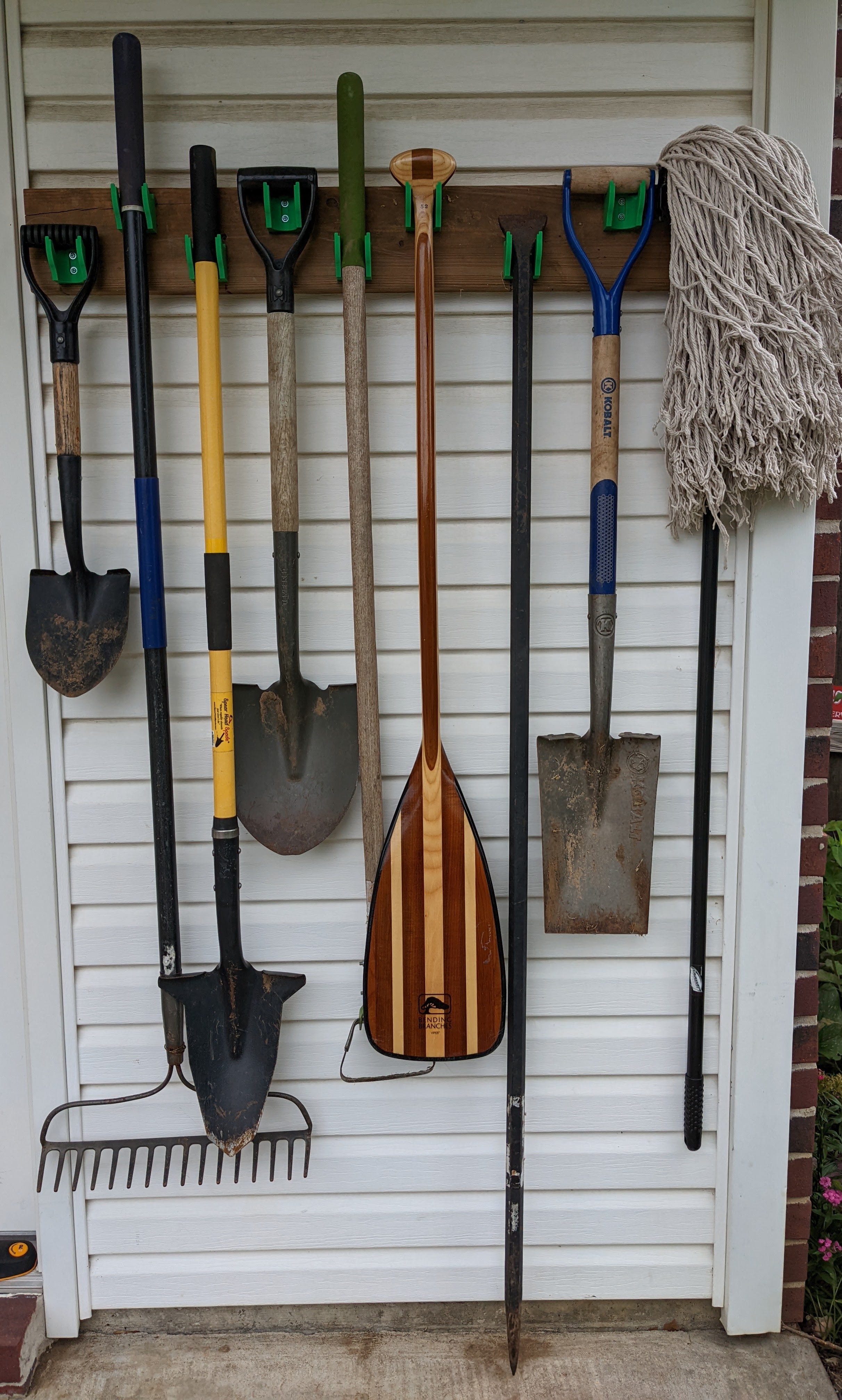 Versatile Wall Mount for Garden Tools, Canoe Paddles and More by Dallan ...