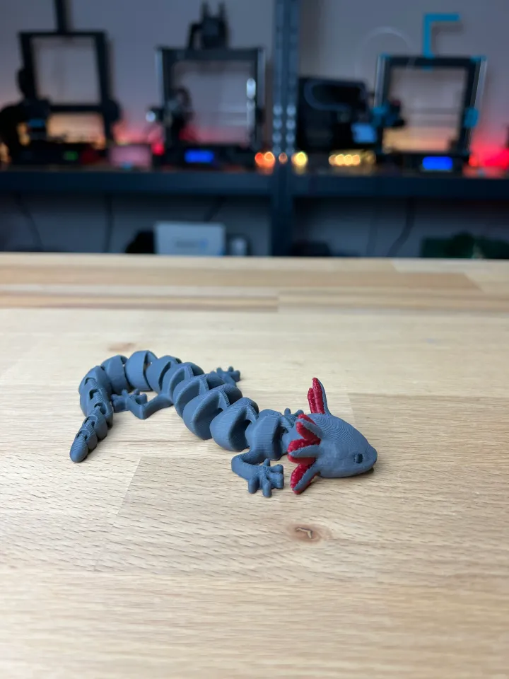 Articulated Axolotl - Multicolor Remix by PrintBrothers3D