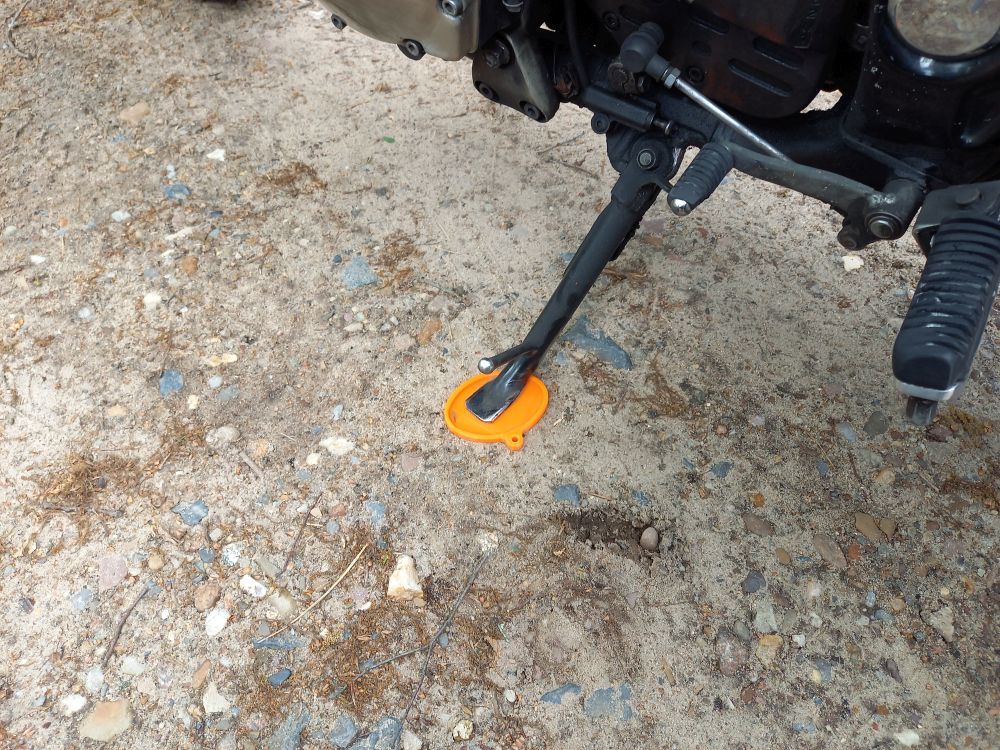 Unterleg-Teller fuer Motorrad Seitenstaender Typ 2 / Pad forMotorcycle side stand
