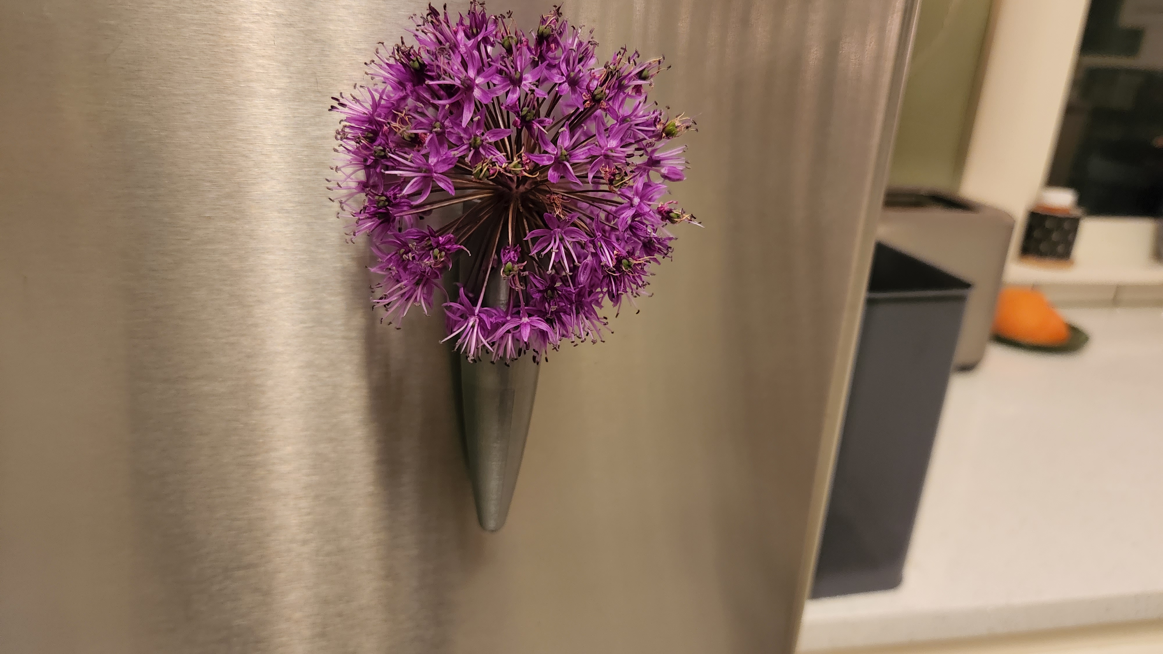 Fridge magnet flower vase