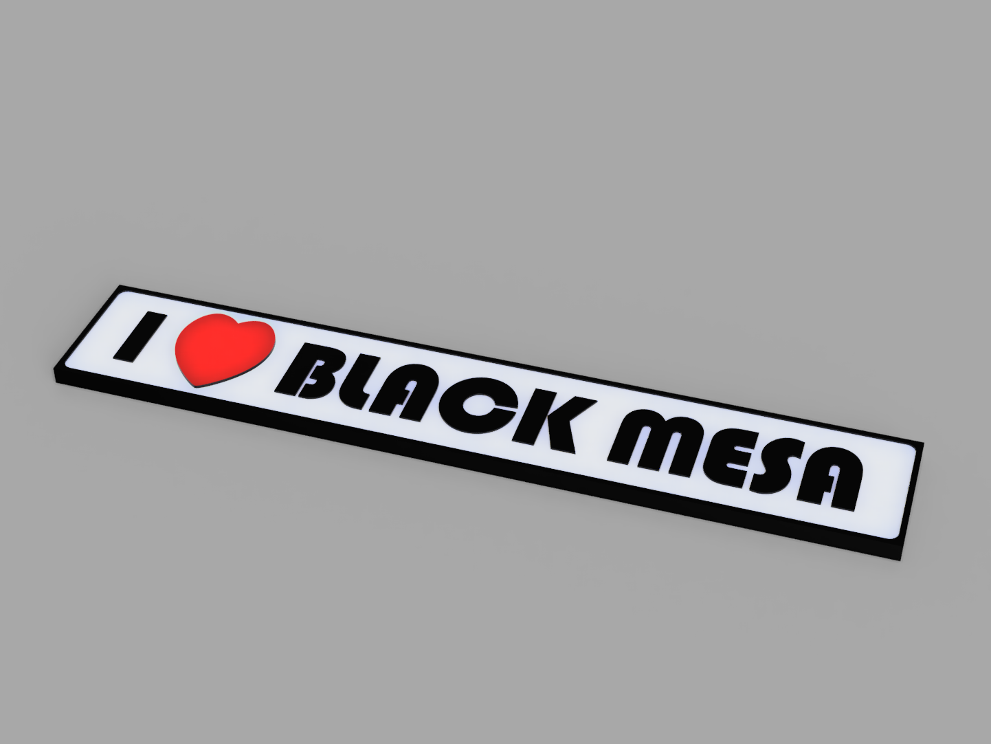 I Love Black Mesa Magnetic Plaque