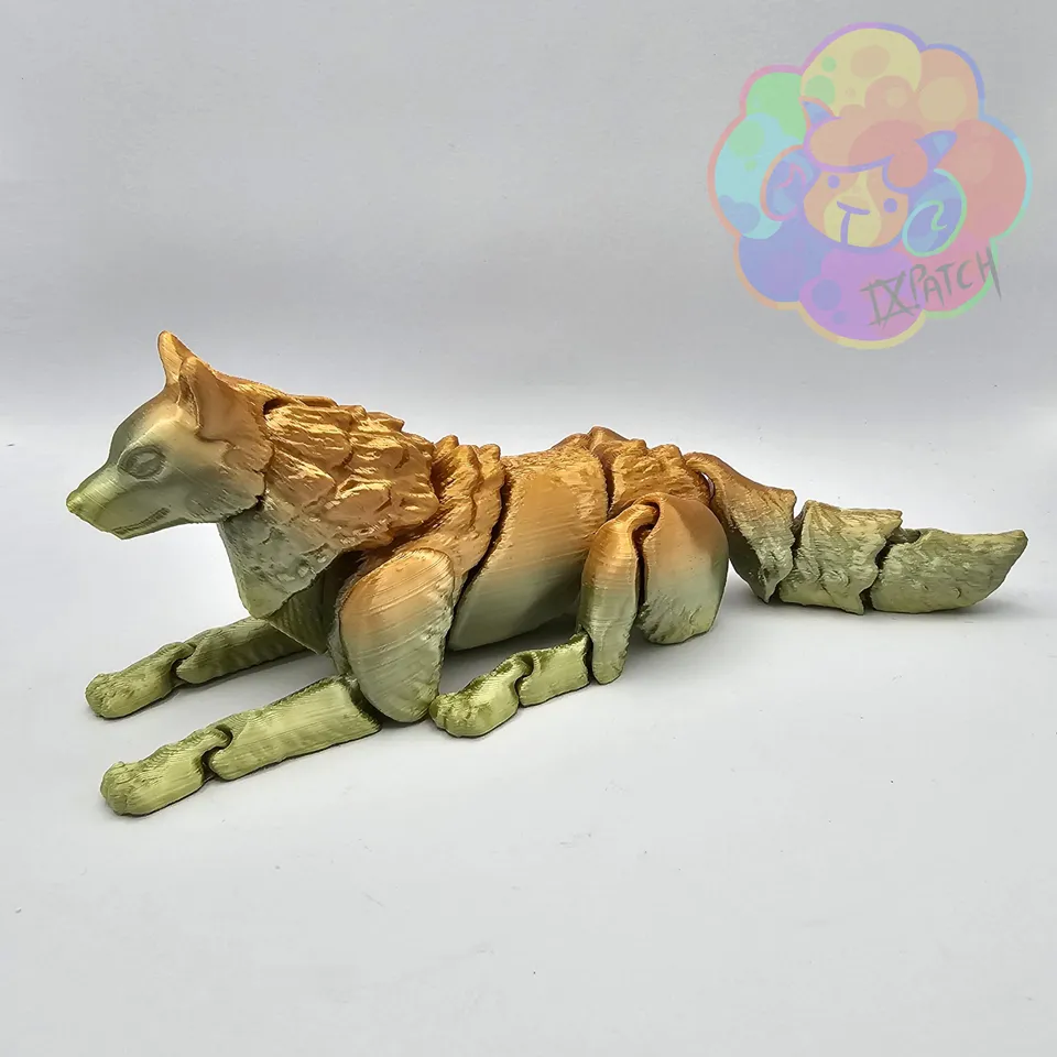 Floppy Wolf Flexi (print-in-place) by IXPatch | Download free STL model | Printables.com