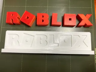 ROBLOX 3D Logo Stand, 3D Printed