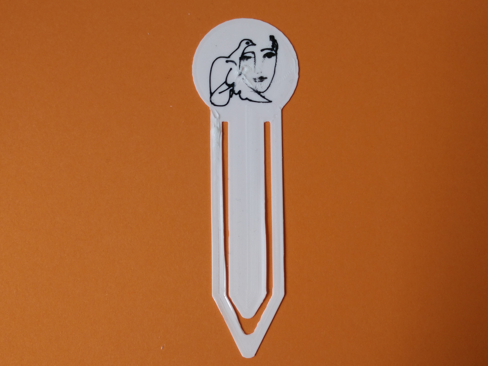 Bookmark - Lesezeichen - Frau mit Taube