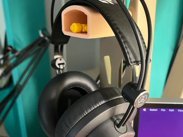 metal end frame-compatible headphone holder