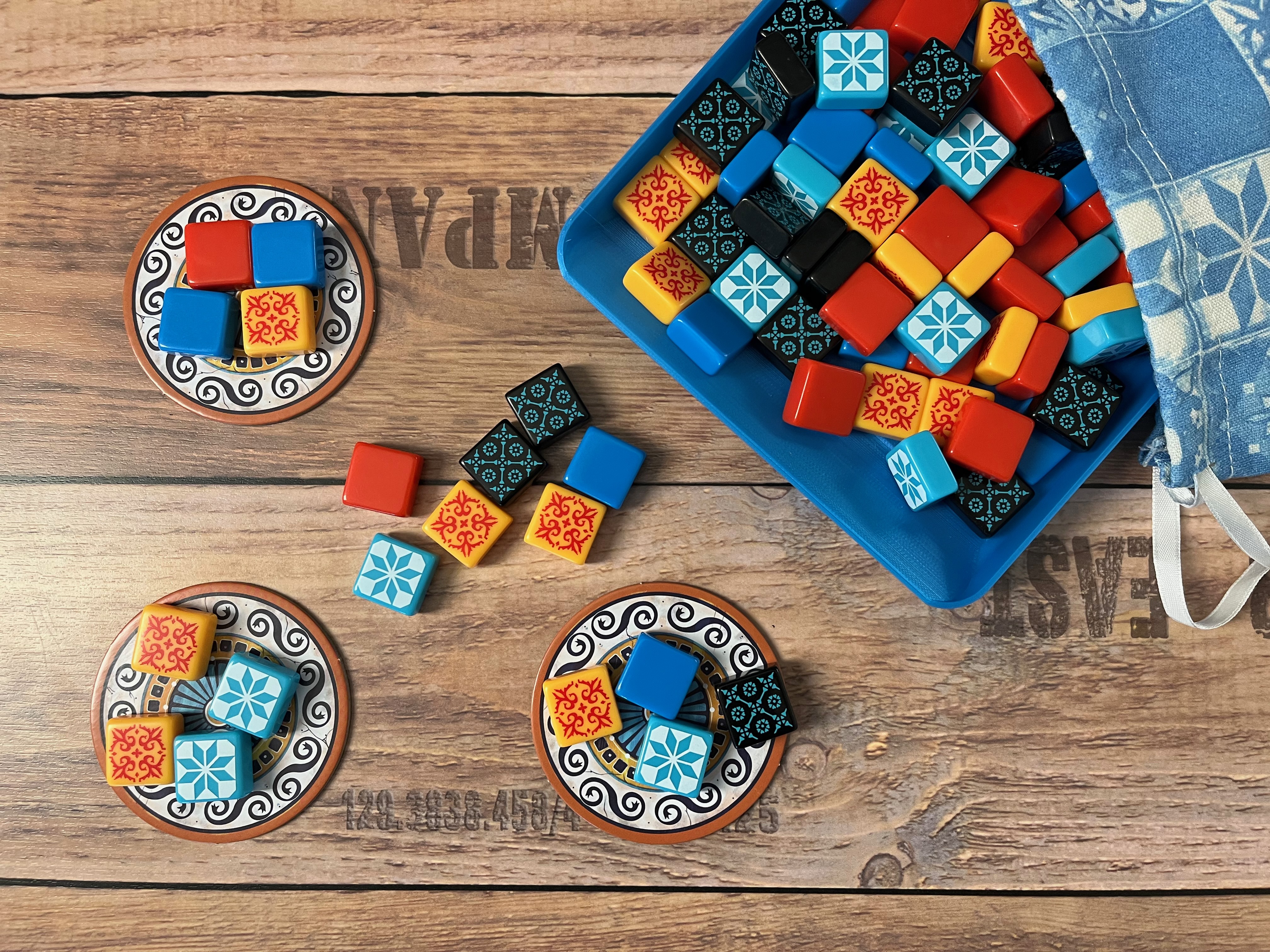 Square Azul Tray