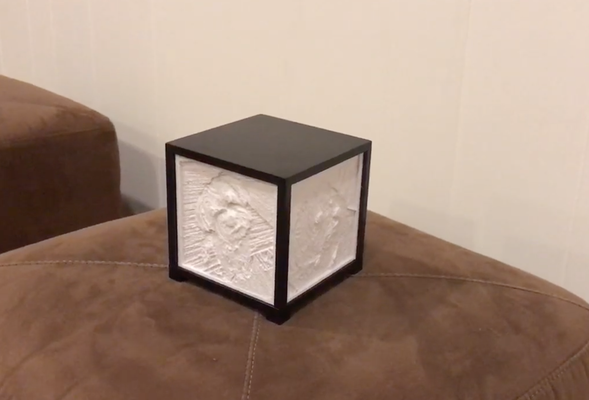 LED Backlight Lithophane Cube Frame