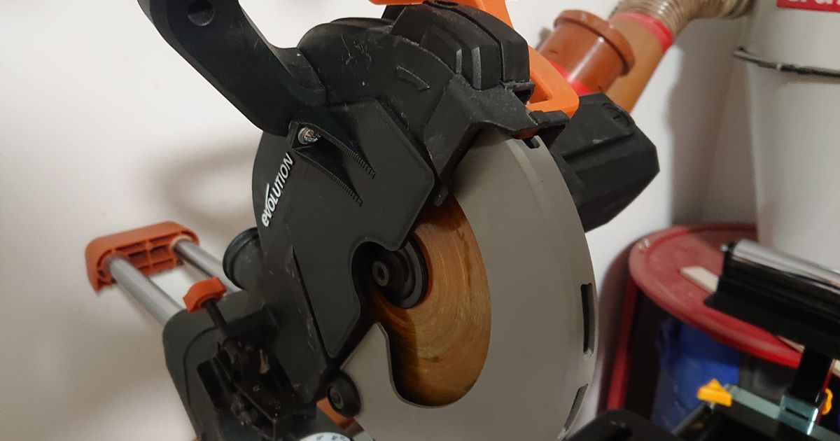 Evolution mitre saw dust extraction cover by Fraser Jørgensen