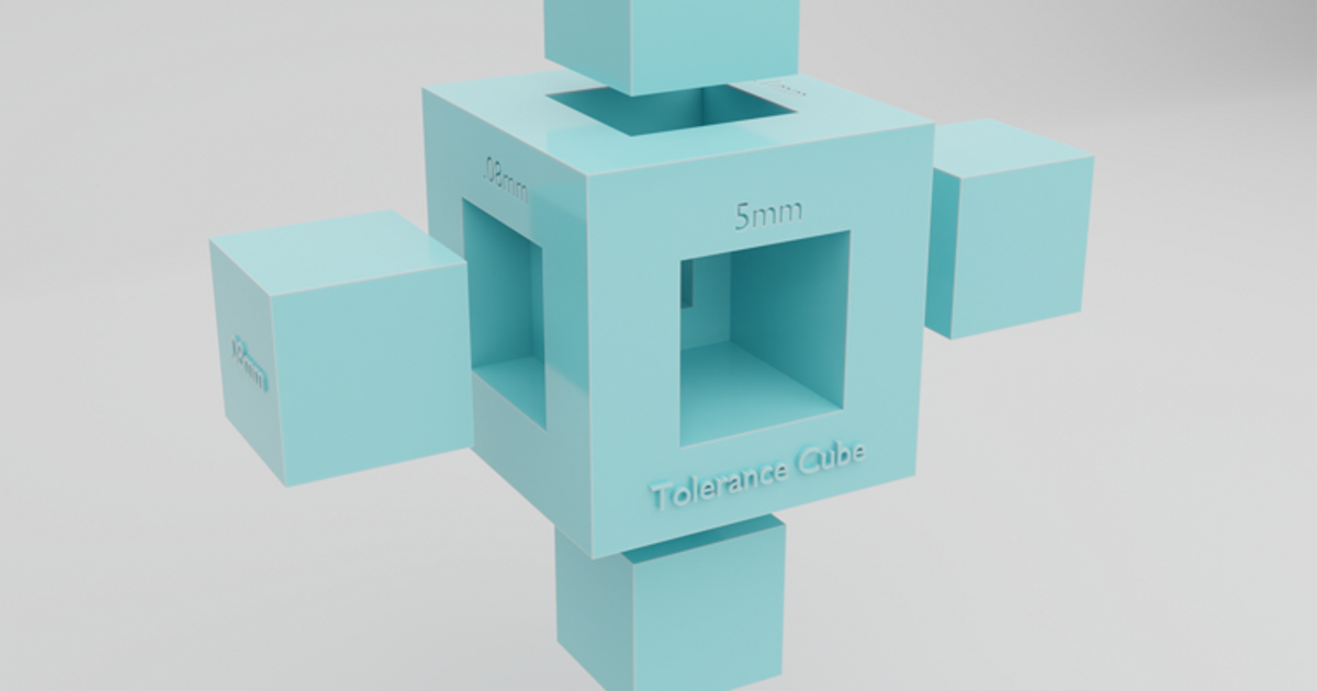 Tolerance Calibration Cube by Grayfaux, Download free STL model