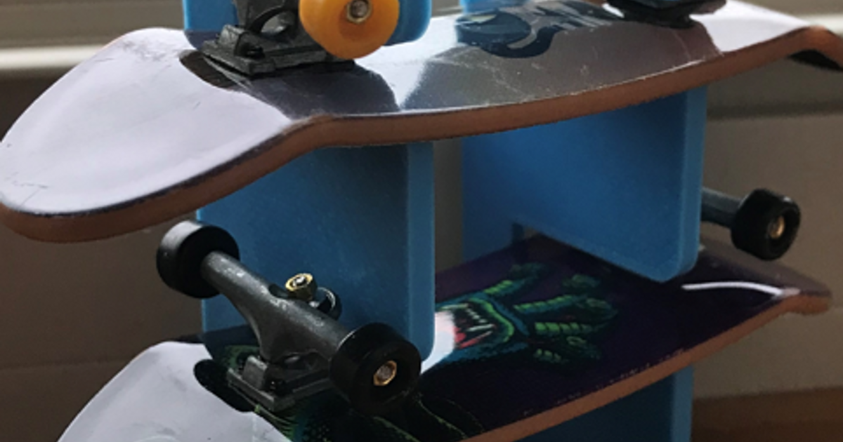 Mini Skateboard Rack For Tech Decks by 23MWagner Download free STL